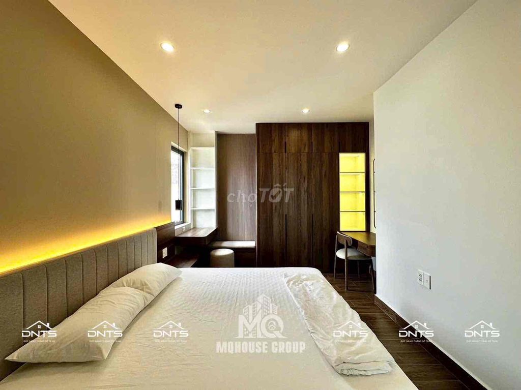 Rent apartment building. A fancy modern interior bedroom in District 1.
