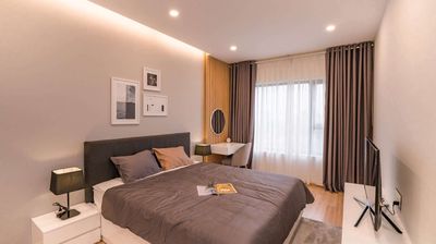 Rent the apartment. A New City Thủ Thiêm bedroom. Nice interior.