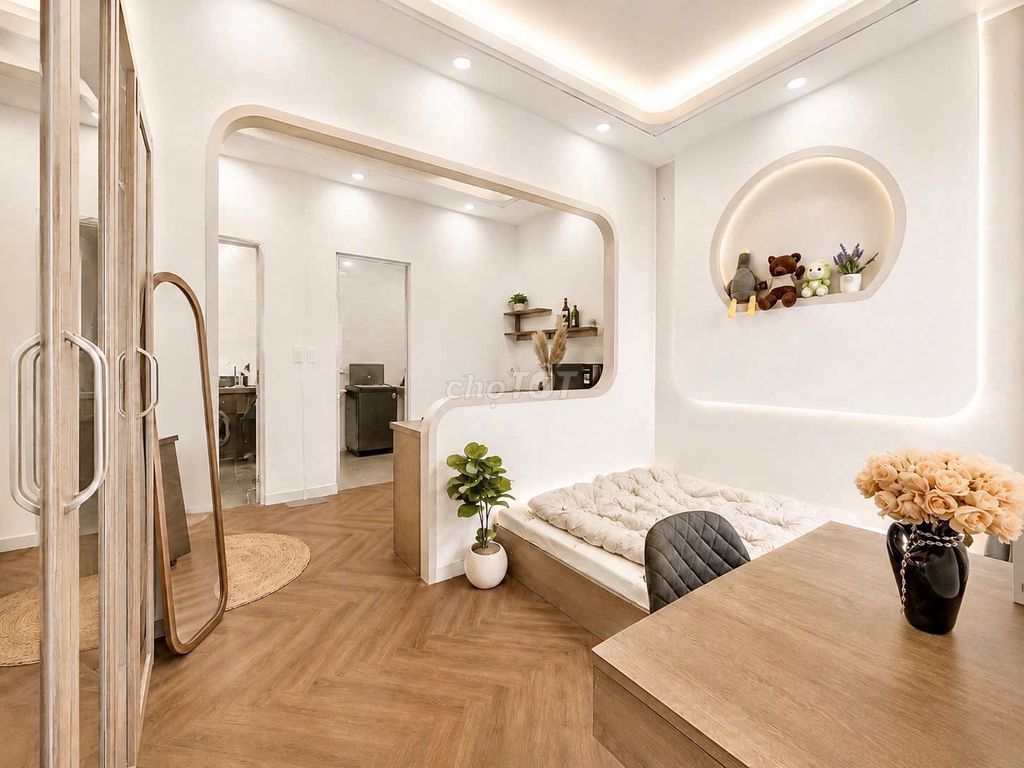 The kitchen room, the balcony, the open window.