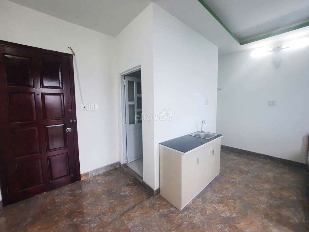 A low-cost hotel room. Full interior. Hiệp Thành with a balcony.