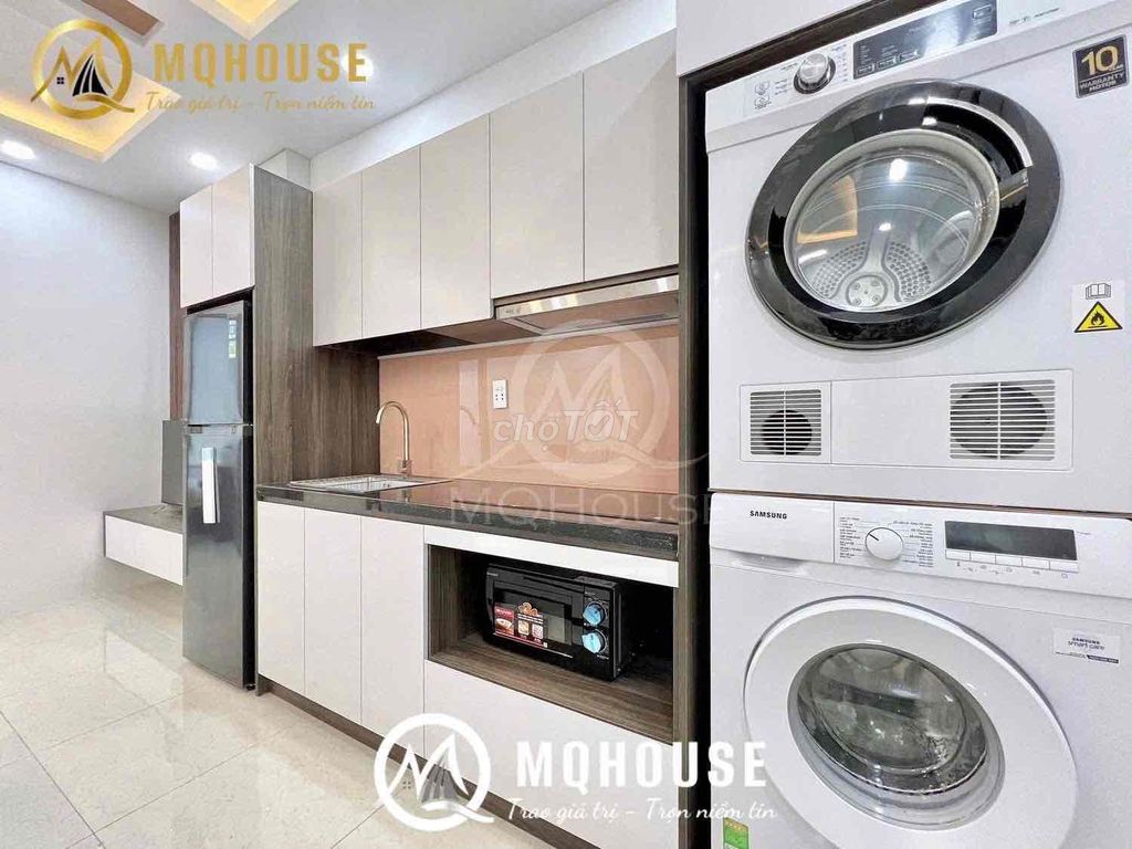 The kitchen/2 bedroom apartment at Thoại Ngọc Hầu 40/50 M2 is full of furniture