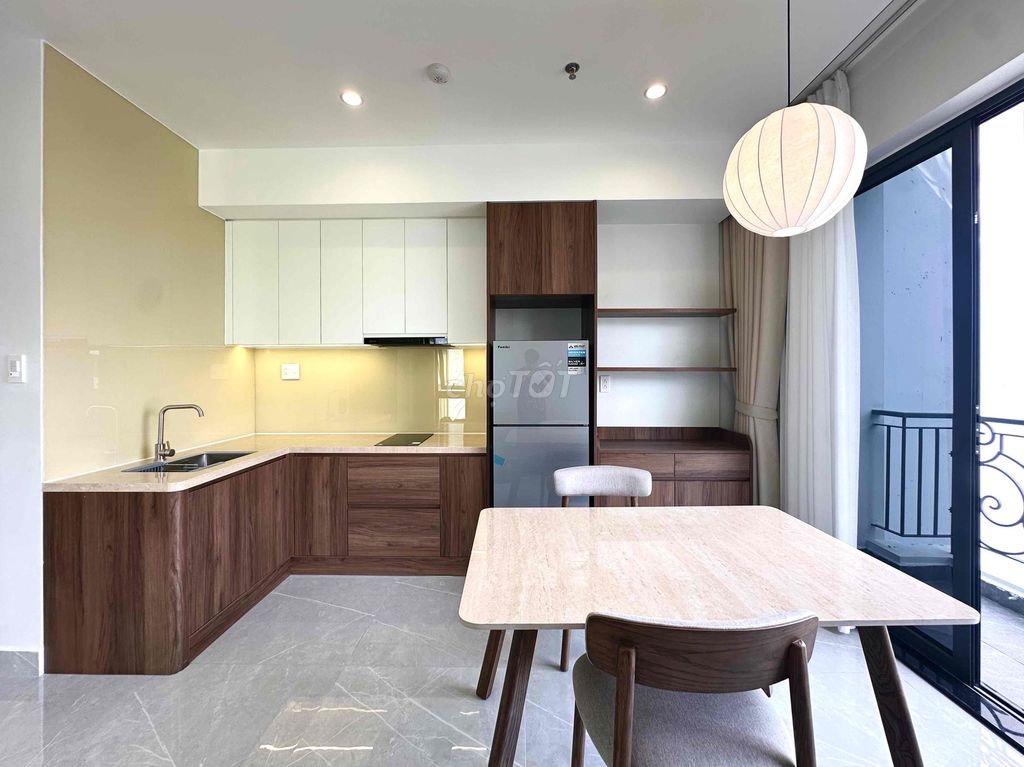 Rent a service apartment. A full interior bedroom.