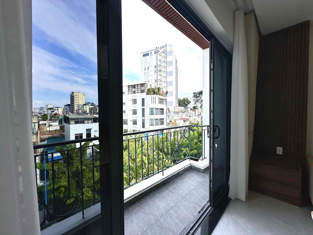 Rent a service apartment. A full interior bedroom.