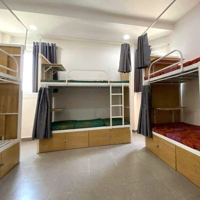 The dorm's sleepbox's wide, 227 wide.