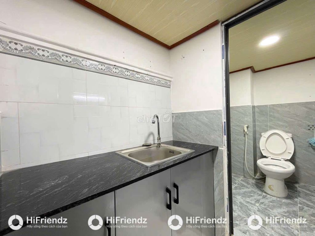 The new mini building is full of furniture in the shower by 11th District.