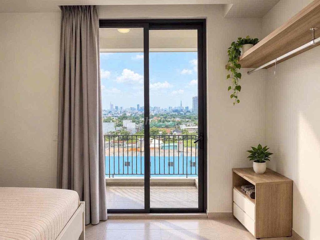 Rent the apartment. A modern interior bedroom downtown in 7th.
