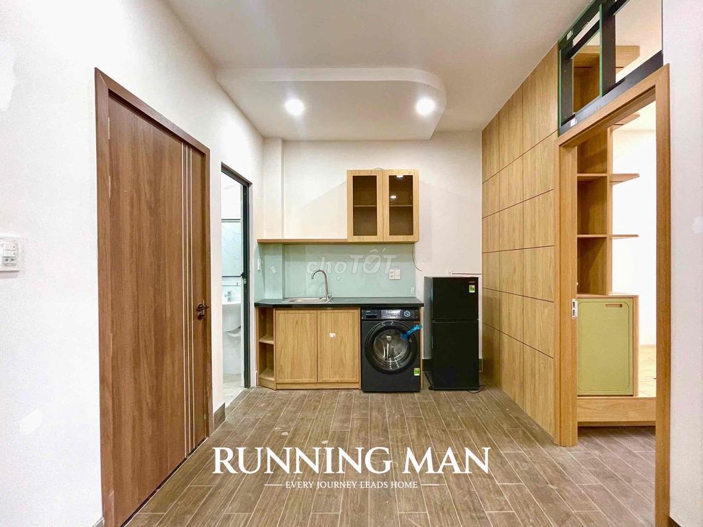 mini apartment 2 balcony bedroom full interior right at Nguyễn Oanh