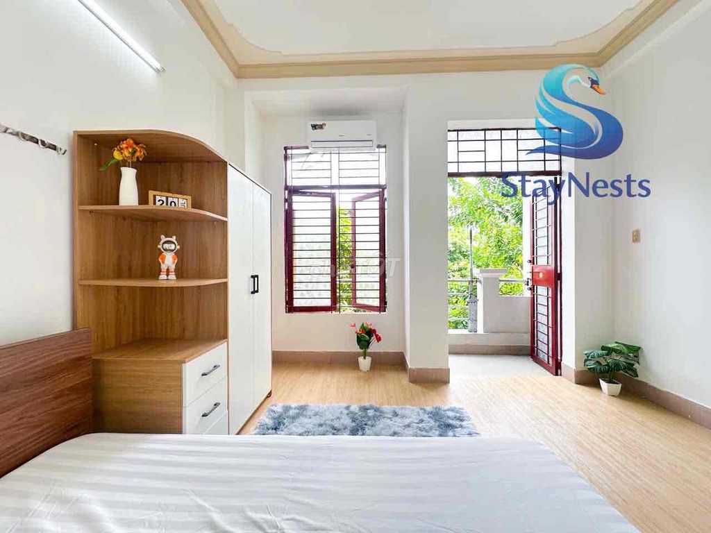 One bedroom system at Cộng Hoà window/bancol full interior