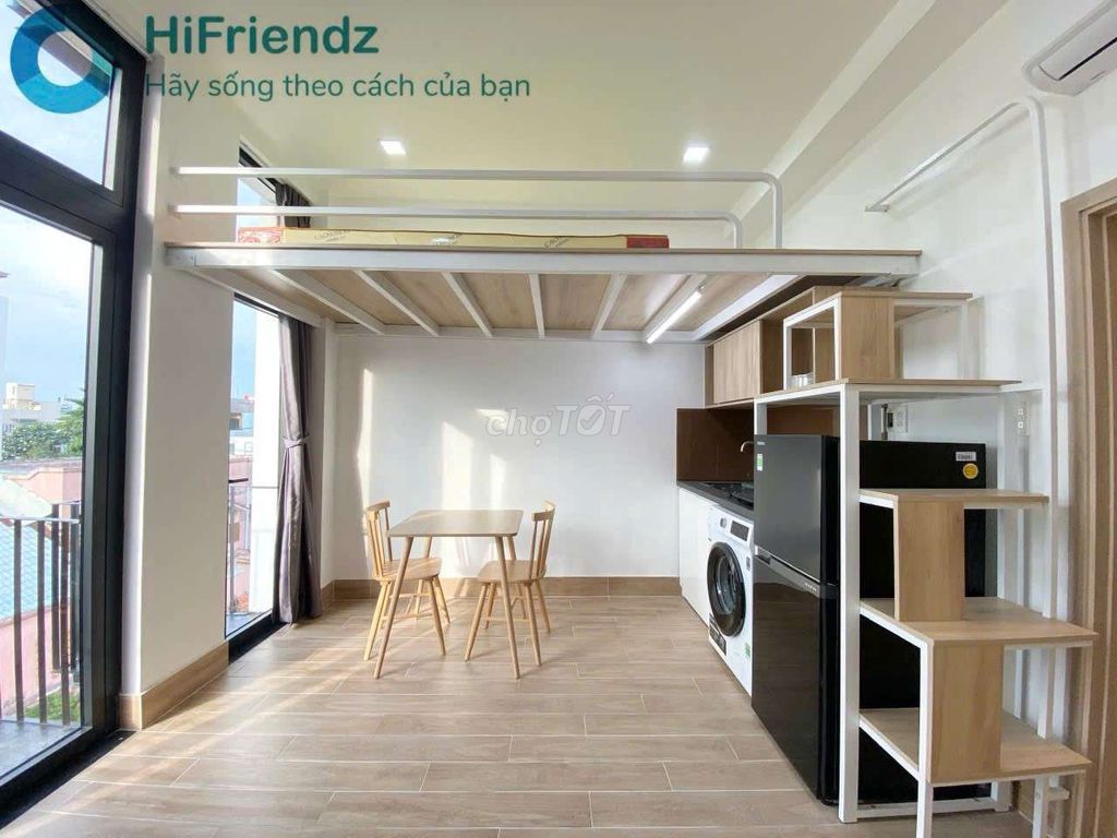 Rent apartment. Lê Văn Việt District 9 full balcony furniture.