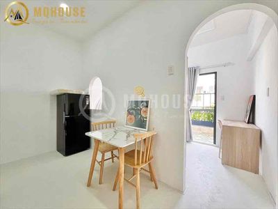 Rent a service apartment. A full interior bedroom.