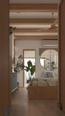 Opens up the service apartment. A full interior bedroom near the school of literature.
