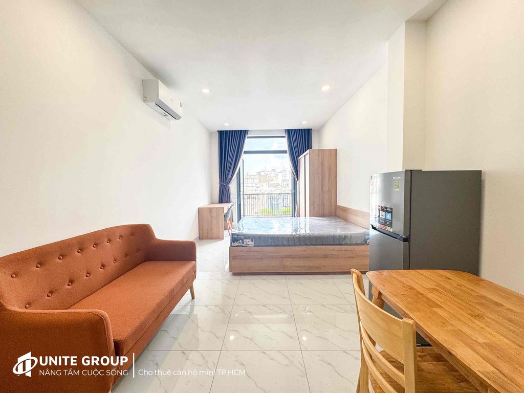 Rent the apartment with a balcony, Nguyễn Văn Đậu Bình Thạnh private washing machine