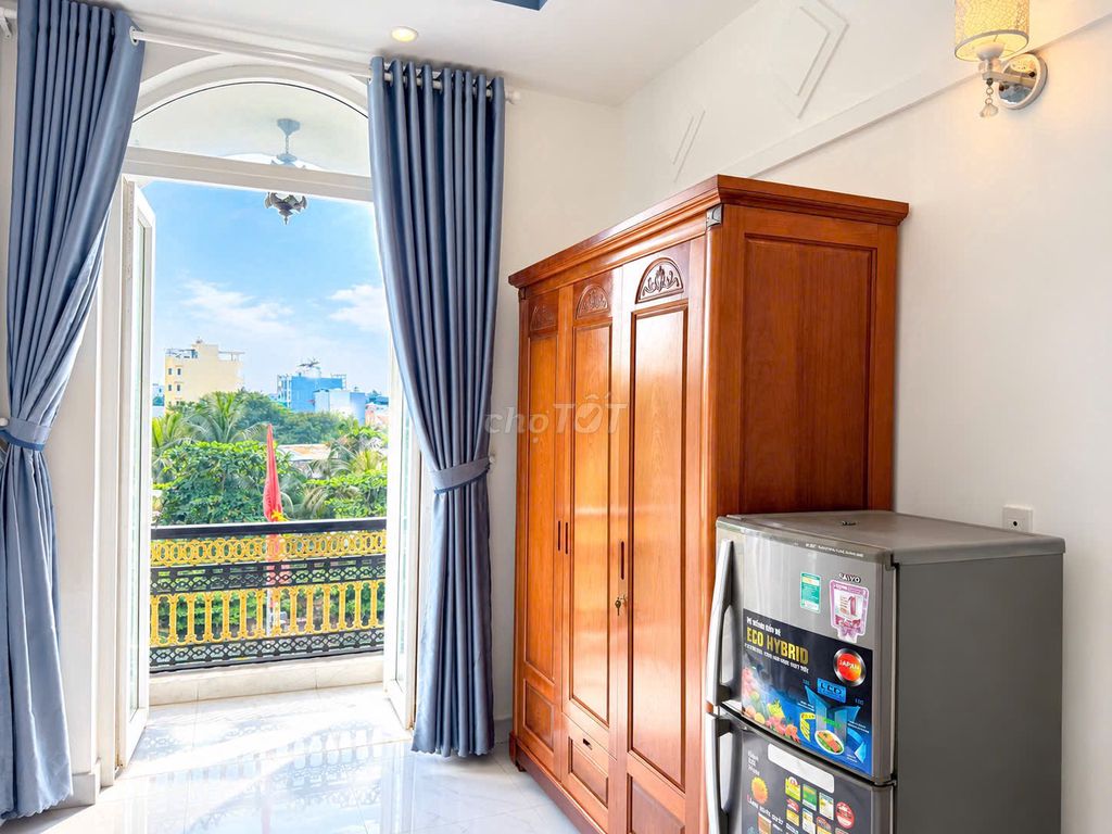 The owner rented the room full of balcony furniture