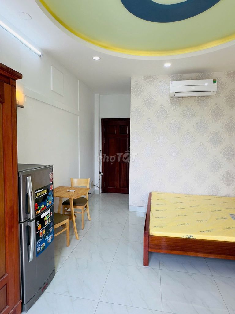 The owner rented the room full of balcony furniture