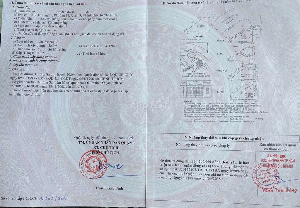 I sold it myself or rented it to 812 Trường Sa-- 3 million per month.