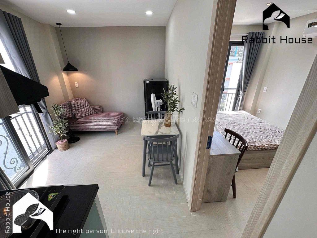 The apartment is one bedroom, which is full of Tô Hiến Thành, District 10.
