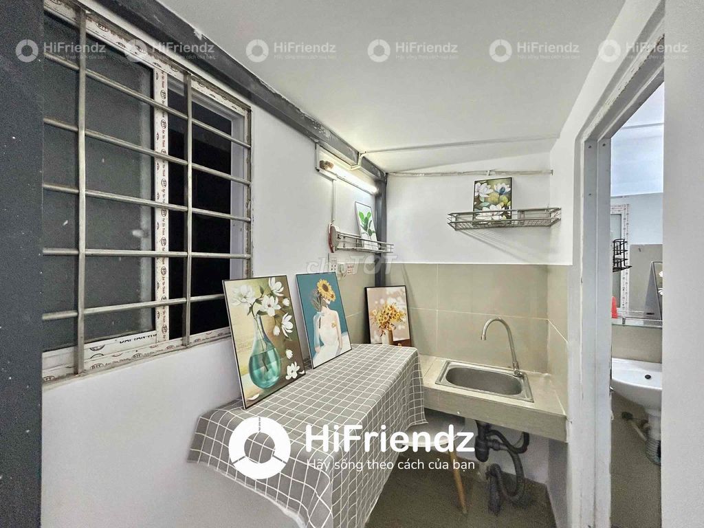 The window is full of cheap interiors, District 5 near the medical university, open university