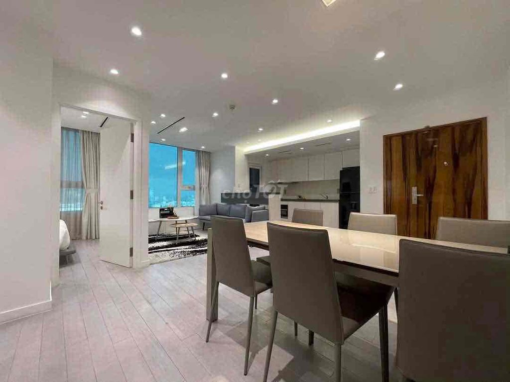 Two bedrooms, two bathrooms, full interior of Trương Định balcony, District 3.
