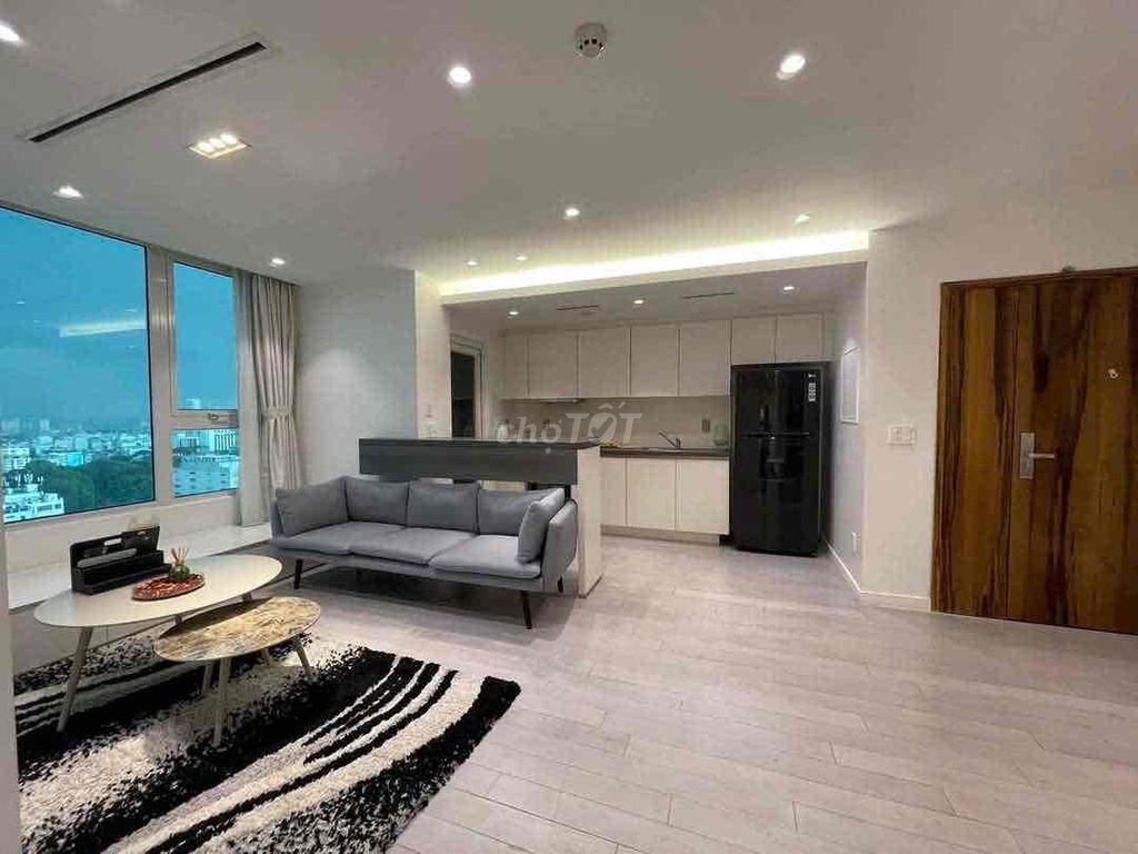 Two bedrooms, two bathrooms, full interior of Trương Định balcony, District 3.