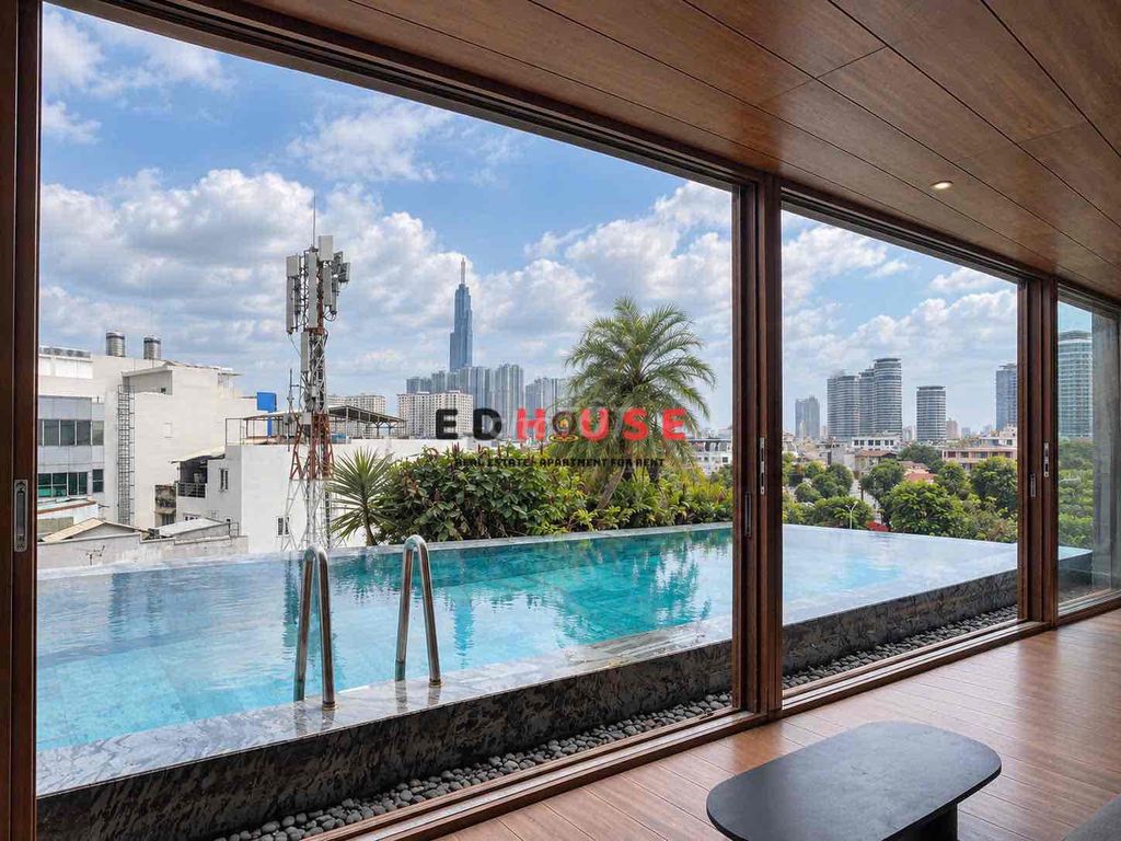 A hyper. A bedroom. A balcony.