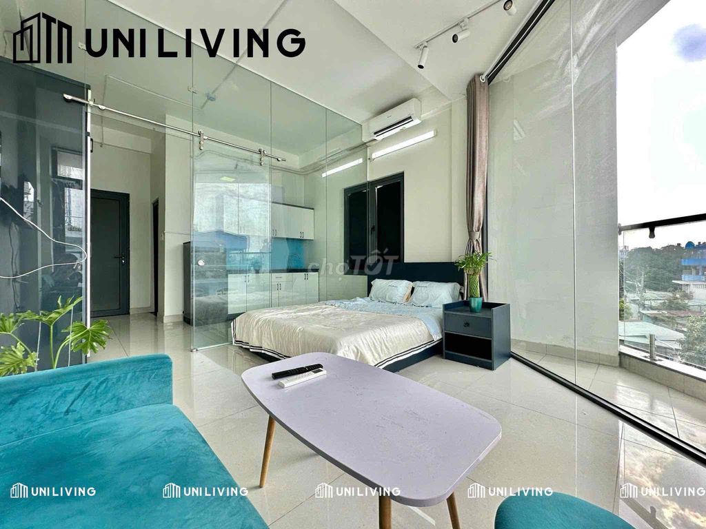 The apartment is a high-rise balcony suite near the Academy of Staff.
