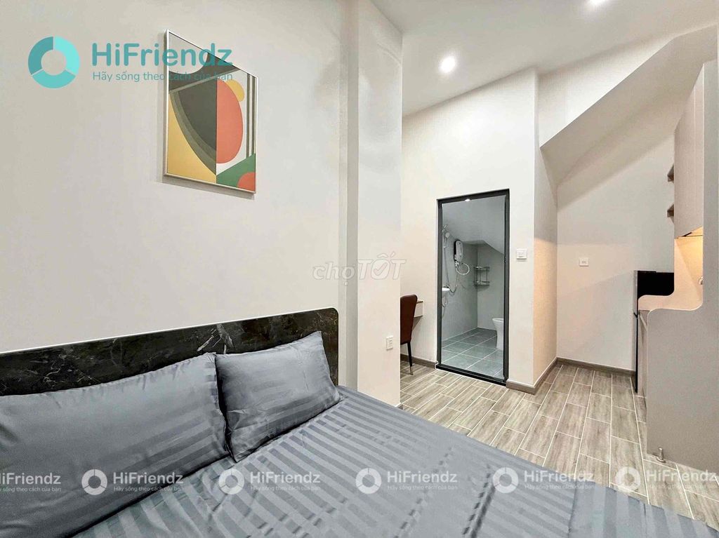 The new home studio is full of high-level unspoiled furniture at the corner of the bedroom.