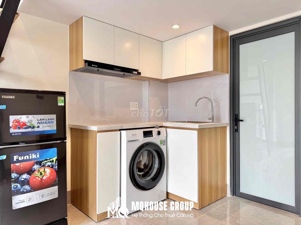 TERRA has a sunbake balcony. TERRACE full comfortable furniture. TERRACE personal washing machines