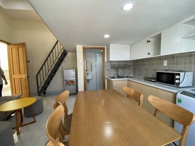 District 7 service apartment is full of furniture