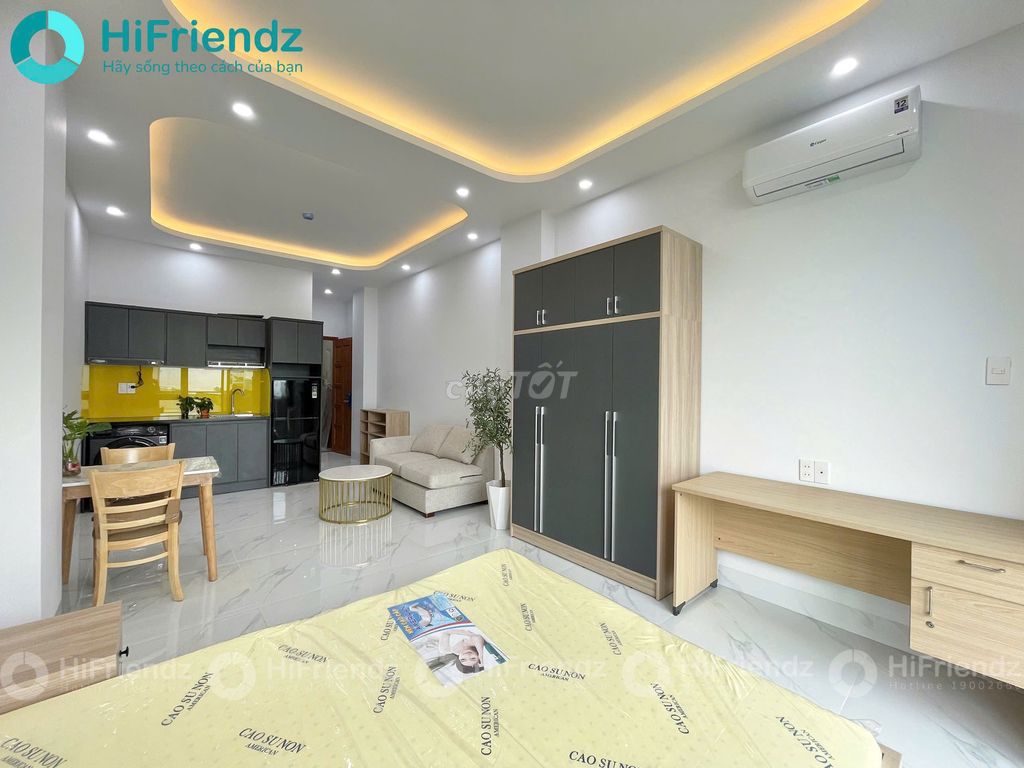 The super balconies are filled with interiors like short-term rentals in Gò Vấp