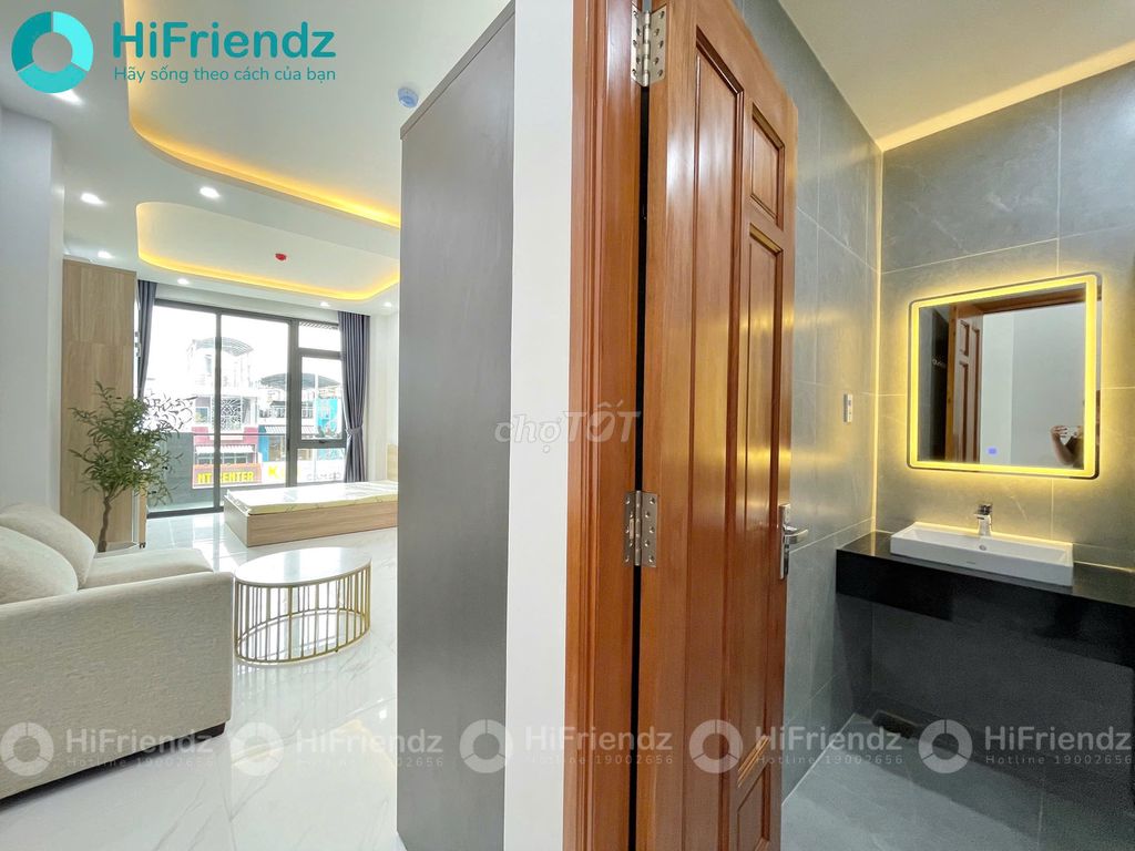 The super balconies are filled with interiors like short-term rentals in Gò Vấp