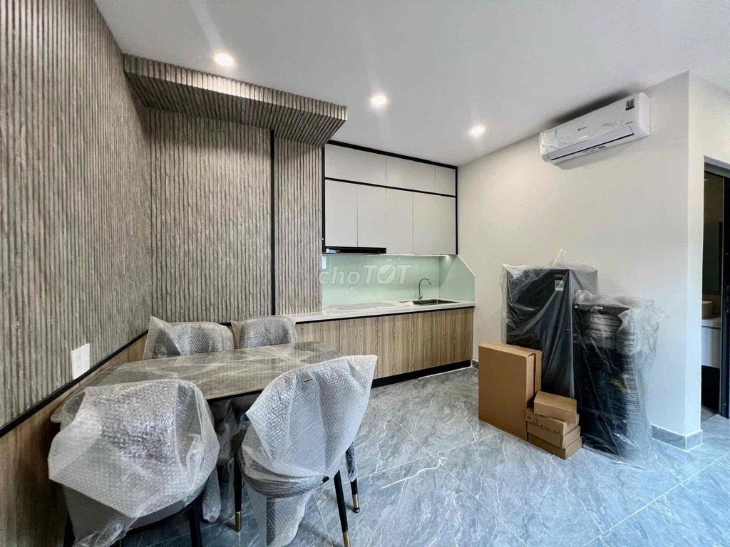 Two bedrooms, one kitchen, full interior.
