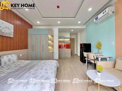balcony apartment 35 m2 elevator full interior near Nguyễn Gia Trí