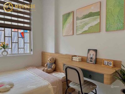 The balcony apartment is 35 meters new houses full of fine interiors on Chu Văn An.