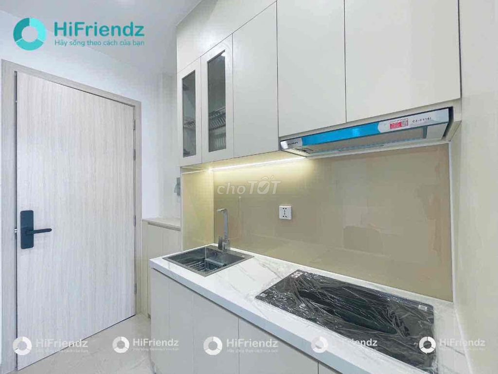 The new studio apartment is full of furniture, the private washing machine at the law college.