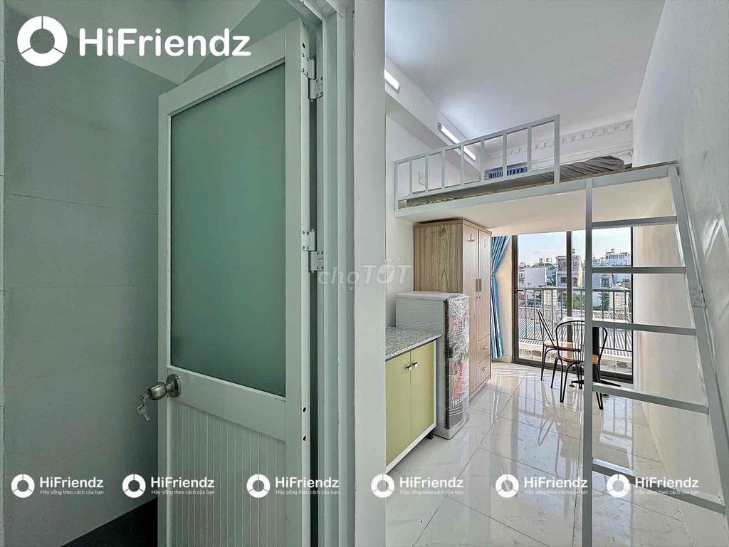 Rent the balcony room full interior right there in short Phan Huy Ích