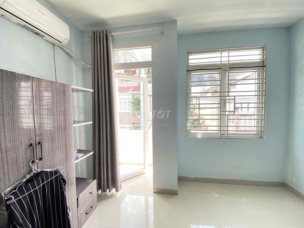 The balcony room is Lê Văn Quới full new furniture like 100 percent image.