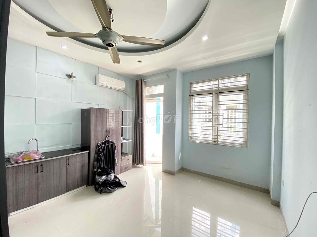 The balcony room is Lê Văn Quới full new furniture like 100 percent image.