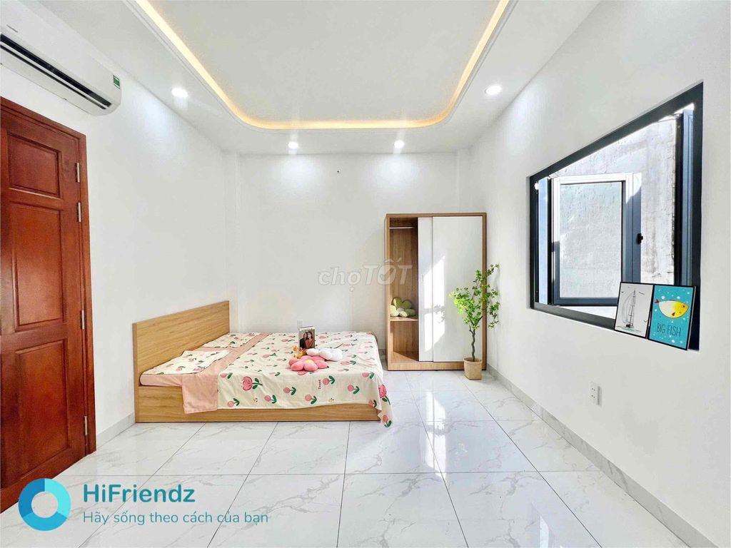 rented studio full interior - Nguyễn Nhữ Lãm sky window near University huit