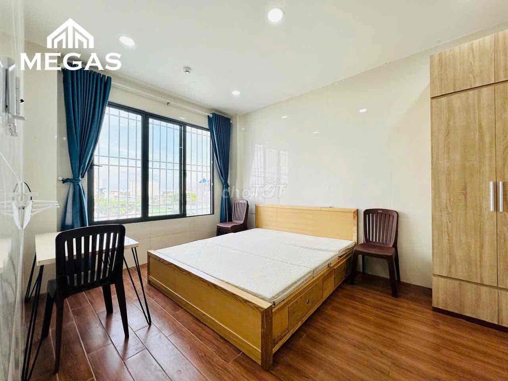 upper apartment - full interior - kitchen from - open window - Hà Huy Giáp