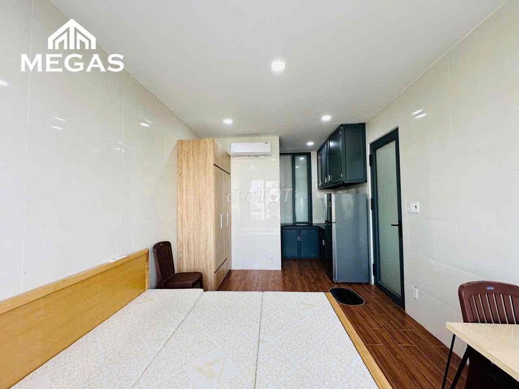 upper apartment - full interior - kitchen from - open window - Hà Huy Giáp