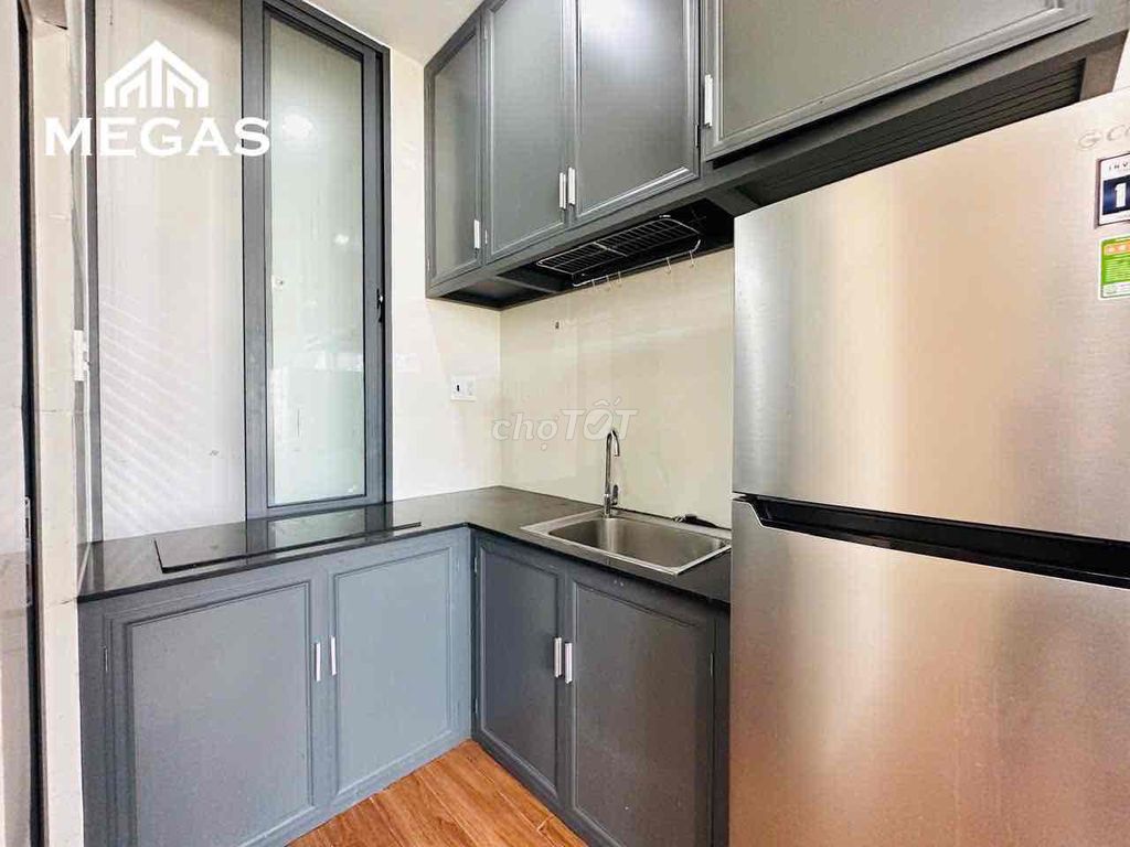 upper apartment - full interior - kitchen from - open window - Hà Huy Giáp