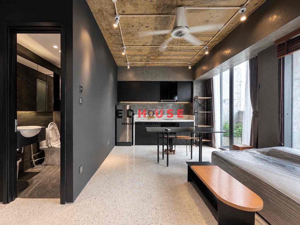 A supersonic. A high-end bedroom.