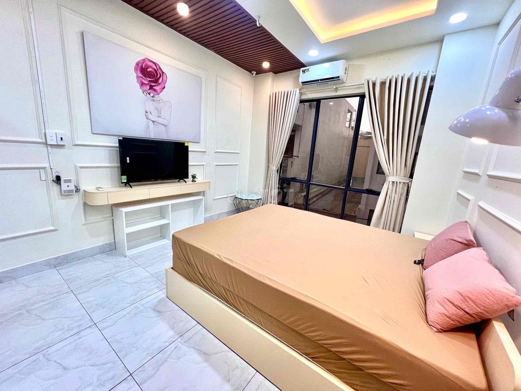The drug family, Bình Thạnh – apartment 1st bedroom 48 M2, full interior, sofa.