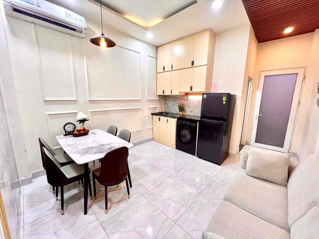 The drug family, Bình Thạnh – apartment 1st bedroom 48 M2, full interior, sofa.