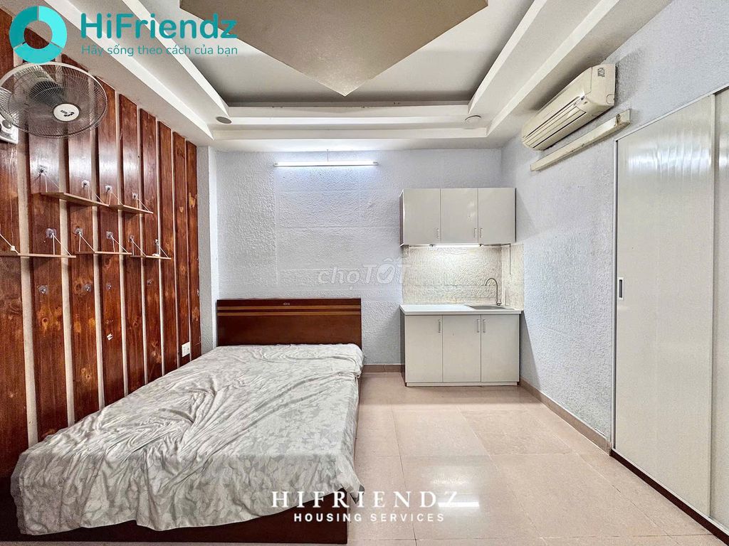 Super studio interior with cheap elevators near District 8 dock.