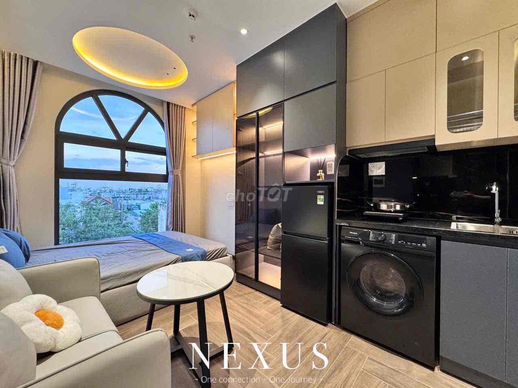 The apartment is full of furniture right here in Bùi Đình Tuý balcony - windows near blue goods