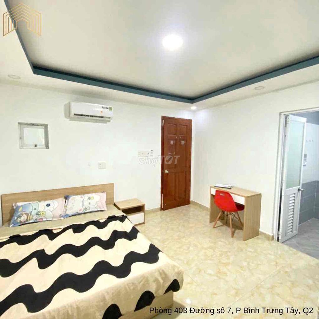 Room 4 million. Full interior with elevators at Nguyễn Thị Định.