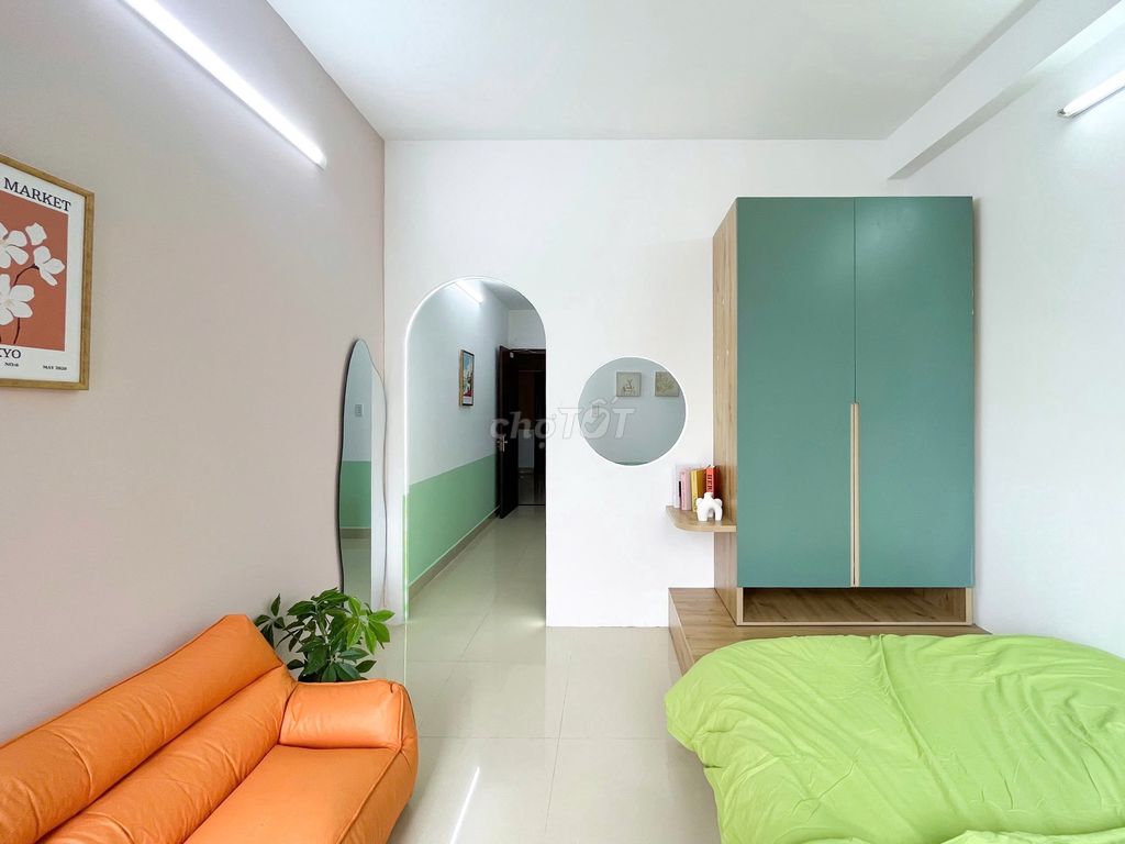 The balcony studio 35 M2 full of furniture went vincom P.V. ruled, prosperous, prosperous