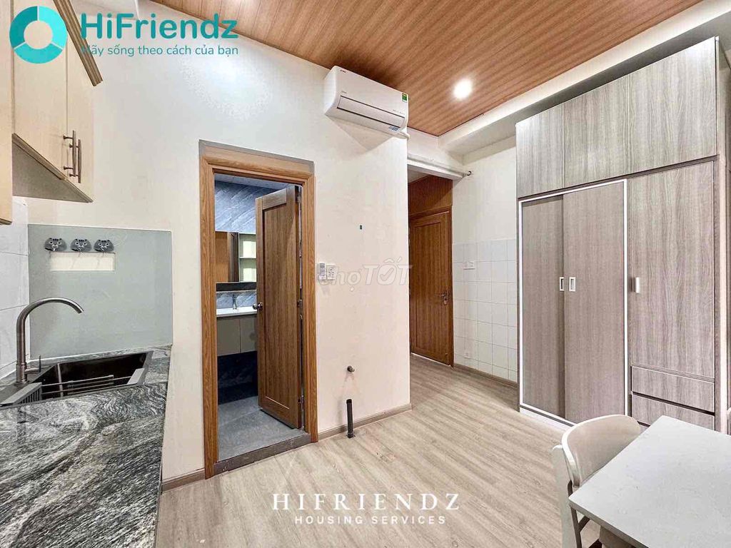 Super available. A full-size kitchen room full of balcol balconies