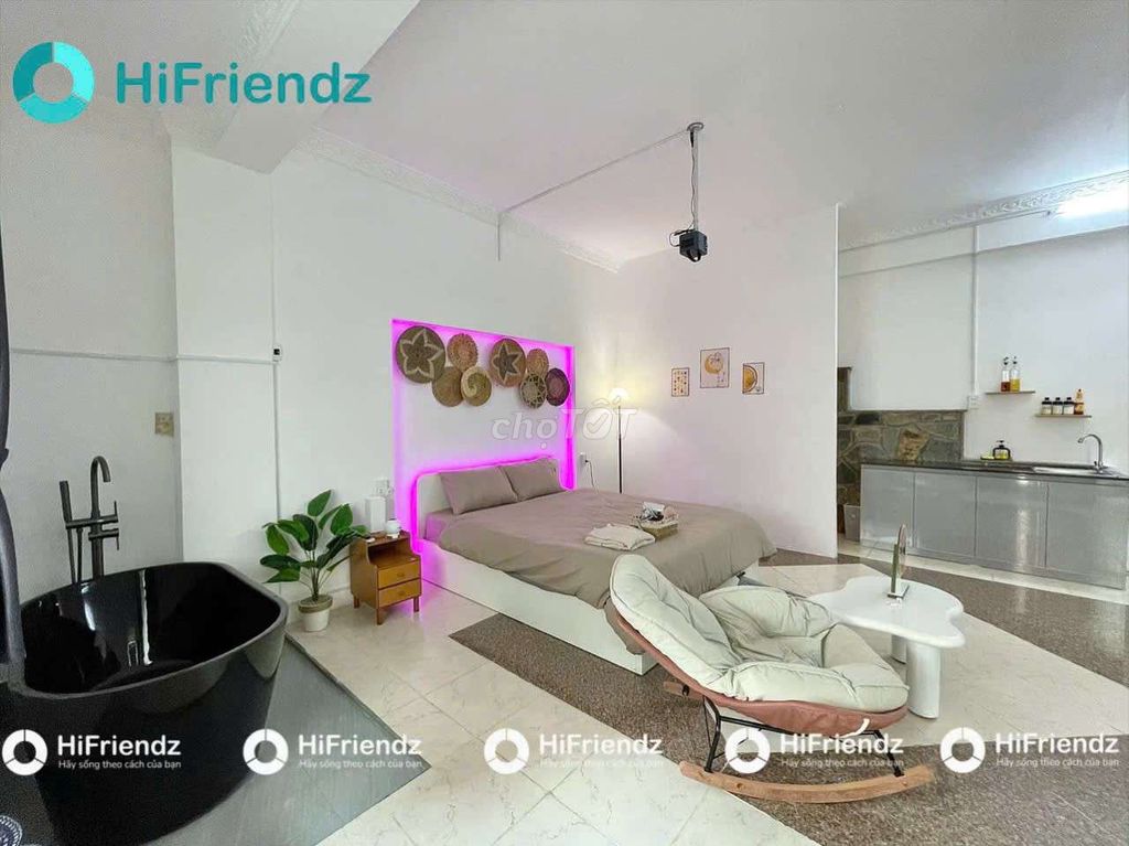 Near the county shore 1 district 3 studio apartment_Bancong_40 M2 full interior